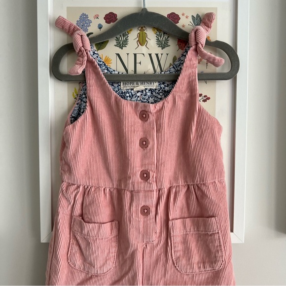 Hope & Henry Pink Corduroy Jumpsuit Overalls, 2T 🌸 - Picture 3 of 7
